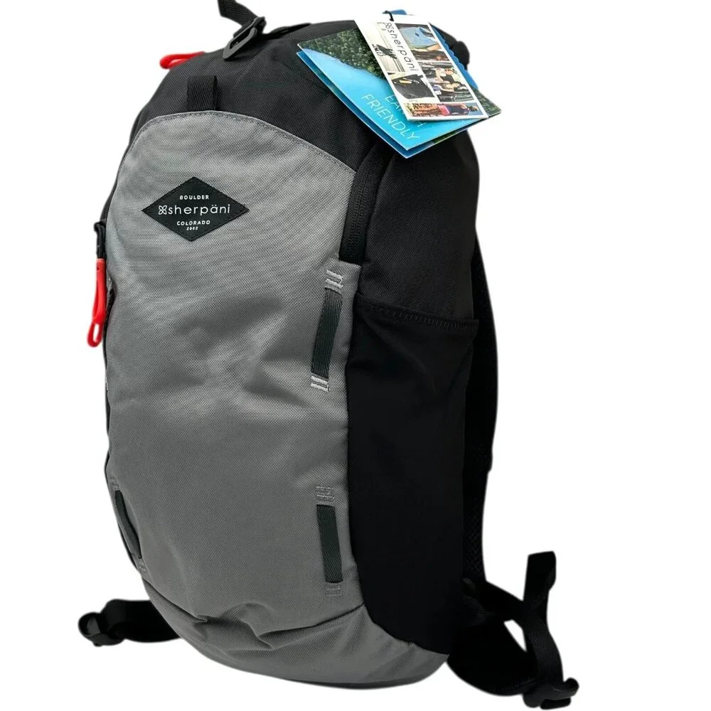 Sherpani Switch 15L Hiking Backpack Stone Black/Grey Recycled‎ Eco Travel Bag